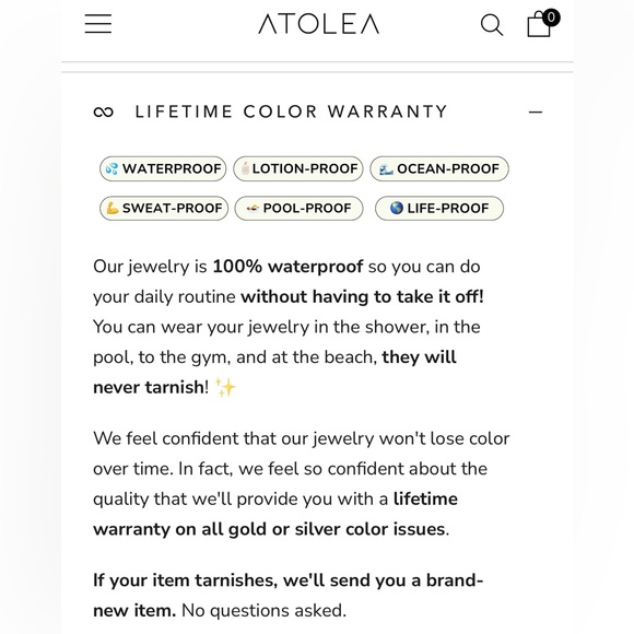 NIB New Atolea POSITANO NECKLACE Jewelry Gold Color - Picture 6 of 8